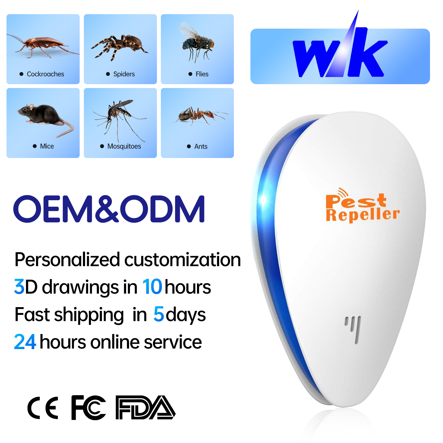 ABS Ultrasonic Pest Repeller